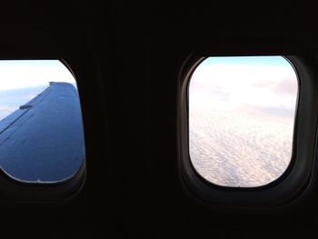 Sunset seen through train window