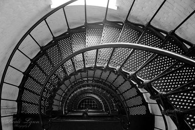 Low angle view of spiral staircase