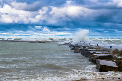 Scenic view of sea against sky