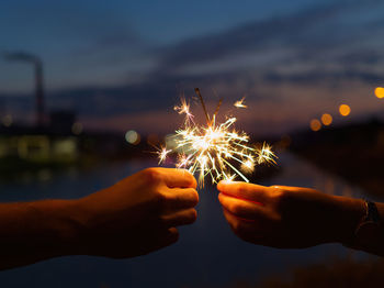 Handhold fireworks 