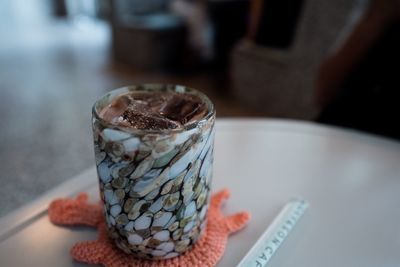 Close-up of drink on table