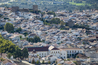 High angle view of townscape