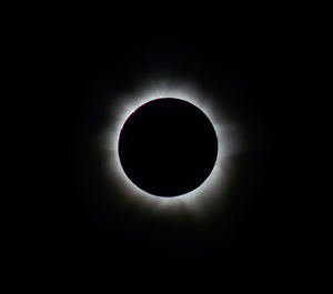 Low angle view of moon against sky at night