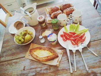 Full frame shot of sweet food on table