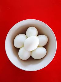 Directly above shot of eggs in bowl