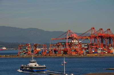 Cranes at commercial dock