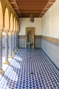 View of corridor of cathedral