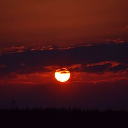 Scenic view of dramatic sky during sunset