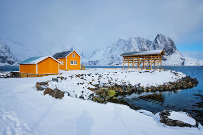 House on snow