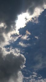 Low angle view of cloudy sky