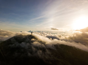 Aerial view of cloudscape against sky