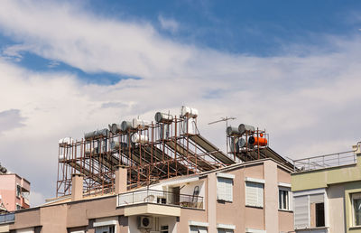 Low angle view of building against sky