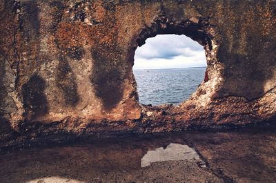 Close-up of sea against sky