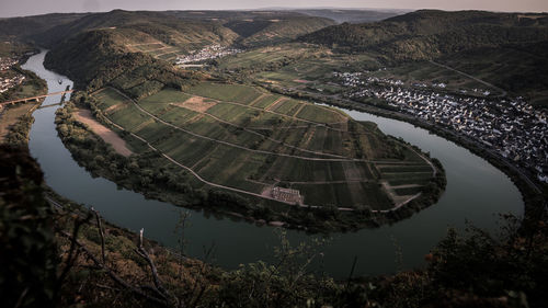 Aerial view of agricultural field