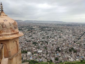 Jaipur view from nahargarh fort high angle view of buildings in city