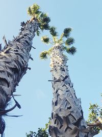 Low angle view of statue against clear sky