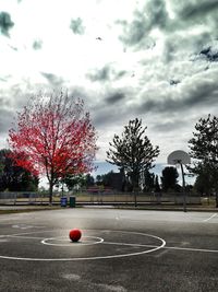 Road against cloudy sky