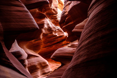 Low angle view of rock formation