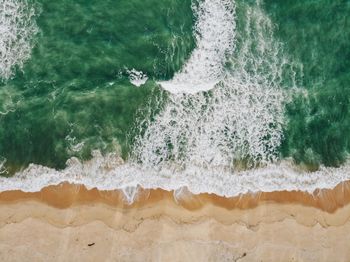 High angle view of beach