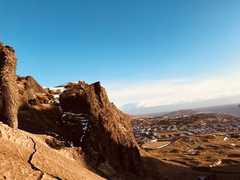 Rock formations against sky