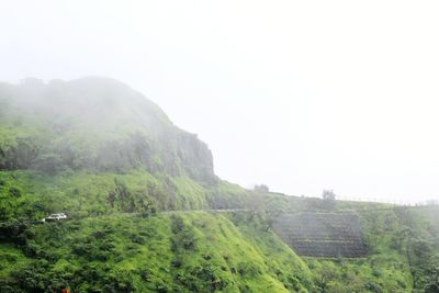 Scenic view of landscape against clear sky