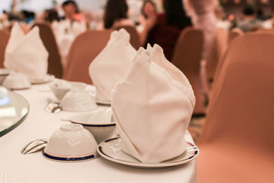 High angle view of food on table