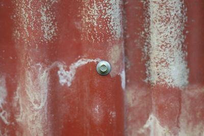 Full frame shot of red door