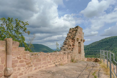 Old ruins against cloudy sky