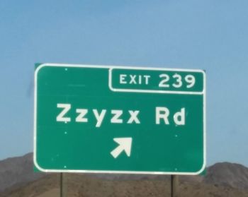 Close-up of road sign