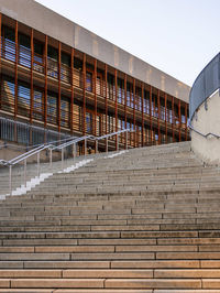 Low angle view of staircase against building