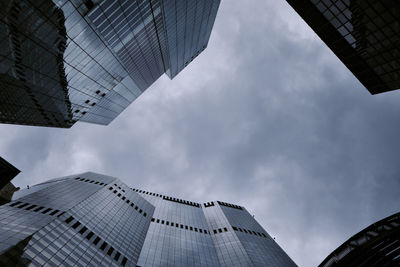 Low angle view of skyscraper against sky