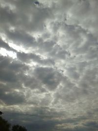 Low angle view of storm clouds in sky