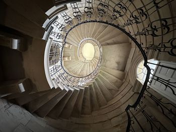 Low angle view of spiral staircase