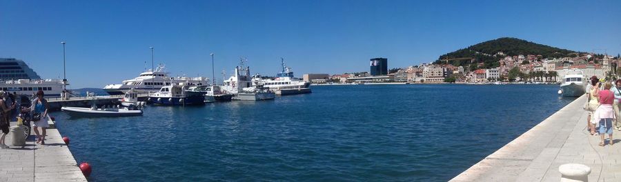 Boats in harbor