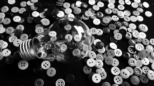 Full frame shot of buttons