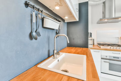 Interior of empty kitchen