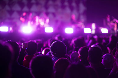 Group of people at music concert