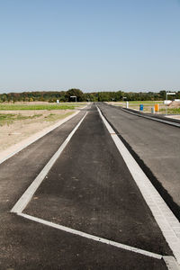 Surface level of empty road