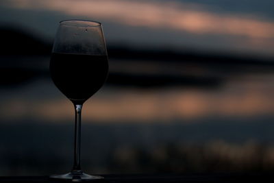 Close-up of wine glass 