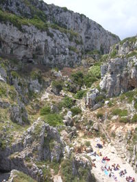 Rock formations on land