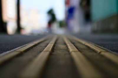 Surface level of tiled floor