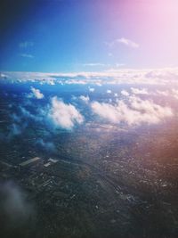 High angle view of landscape against sky