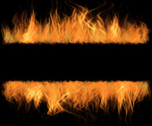 Close-up of bonfire against black background