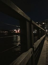 View of illuminated bridge at night