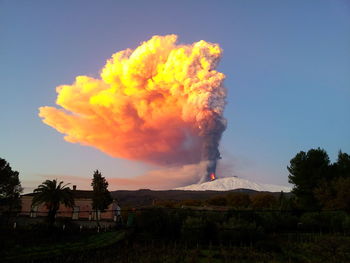 Scenic view of mountain against sky