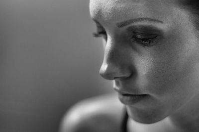 Close-up of young woman