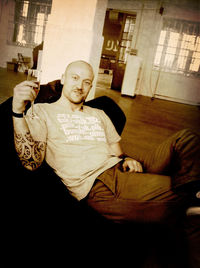 Full length of woman standing on wall