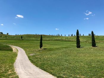 Scenic view of land against sky