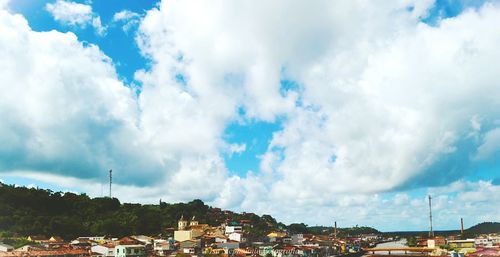 Panoramic view of cityscape against sky