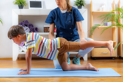 Corrective back exercise for children